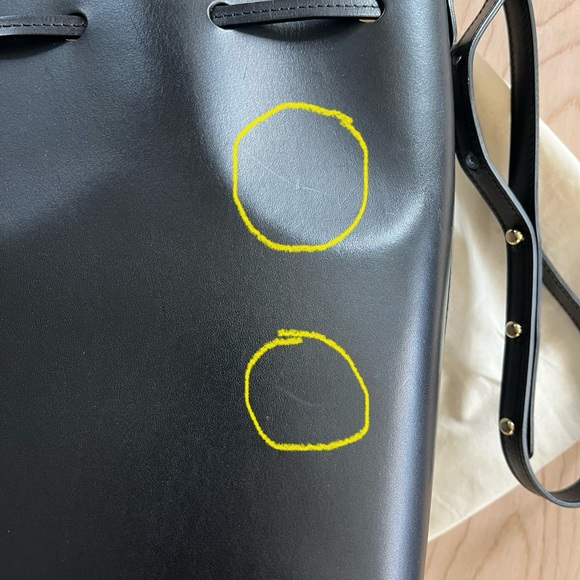 Mansur Gavriel Bucket Bag - Black with Gold lining - Picture 9 of 9